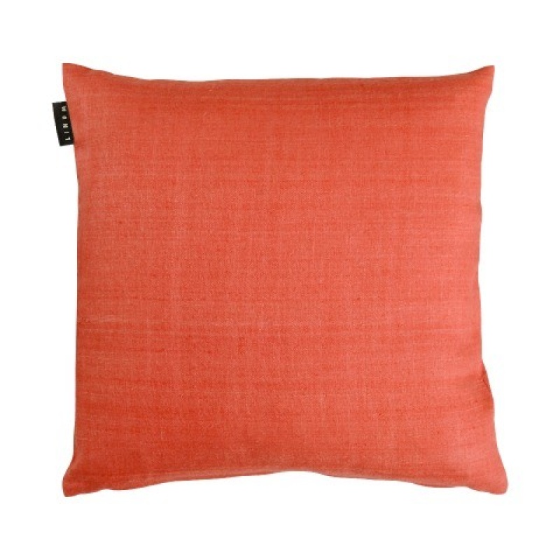 Linum Seta tyynynpäällinen, deep coral red