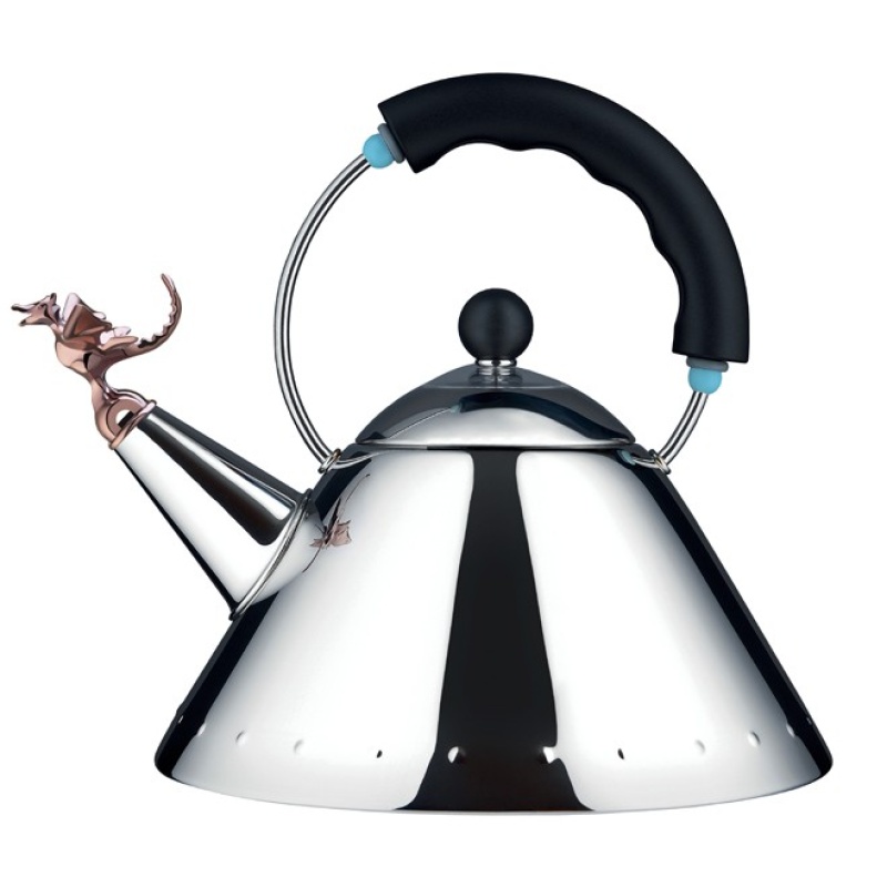 Alessi 9093 REX Viheltävä vesipannu juhlavuoden malli, Tea rex