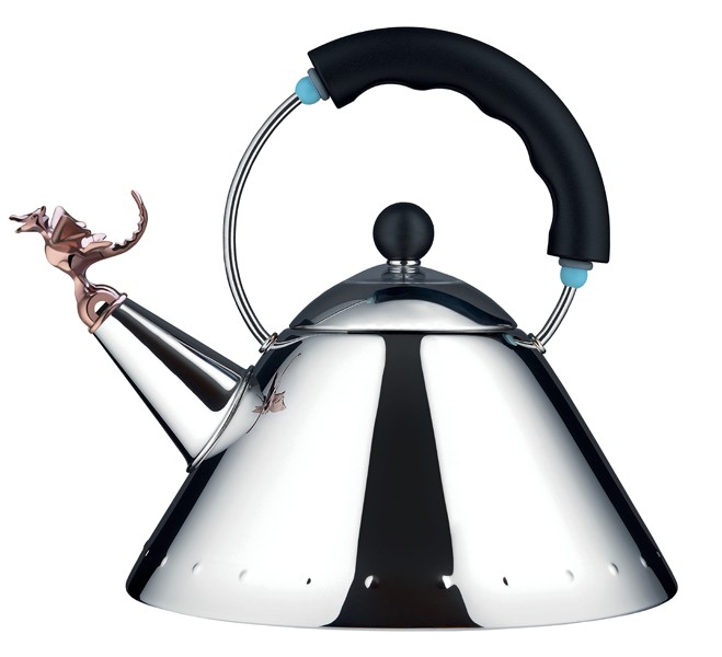 Alessi 9093 REX Viheltävä vesipannu juhlavuoden malli, Tea rex