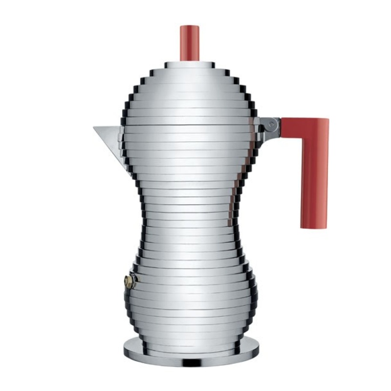 Alessi Pulcina espressokeitin induktio, 6:n kupin, punainen