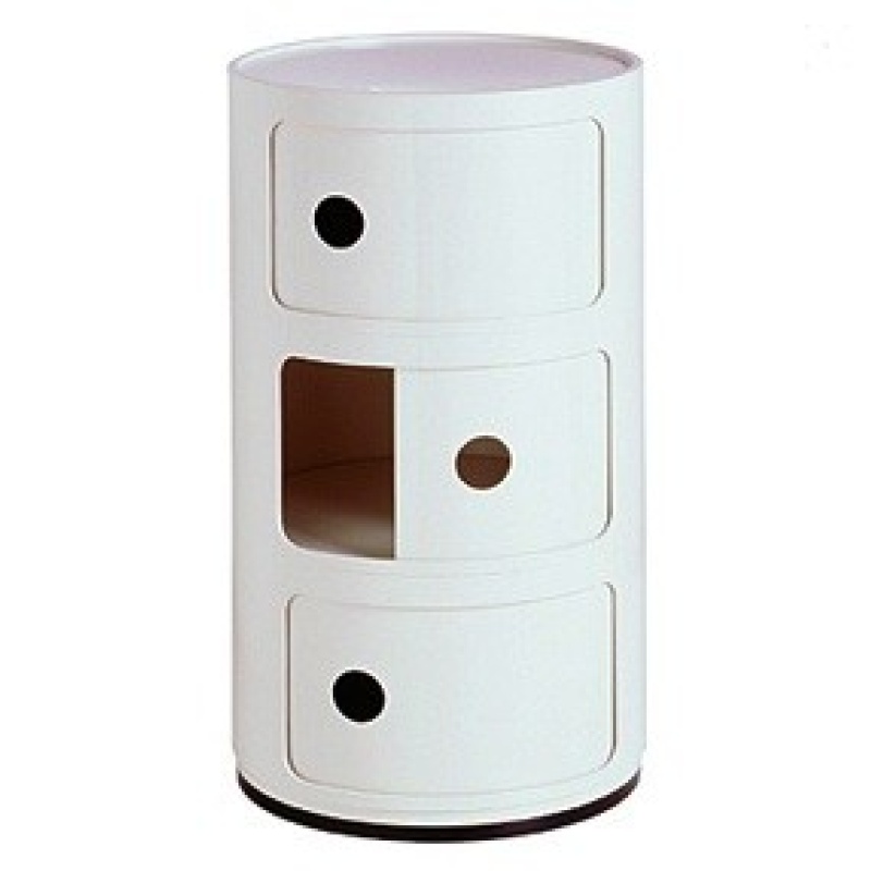 Kartell Componibili säilytyskaluste 3-osainen, valkoinen