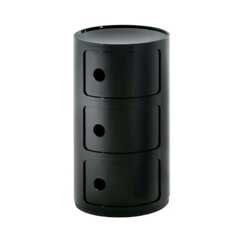 Kartell Componibili säilytyskaluste 3-osainen, musta