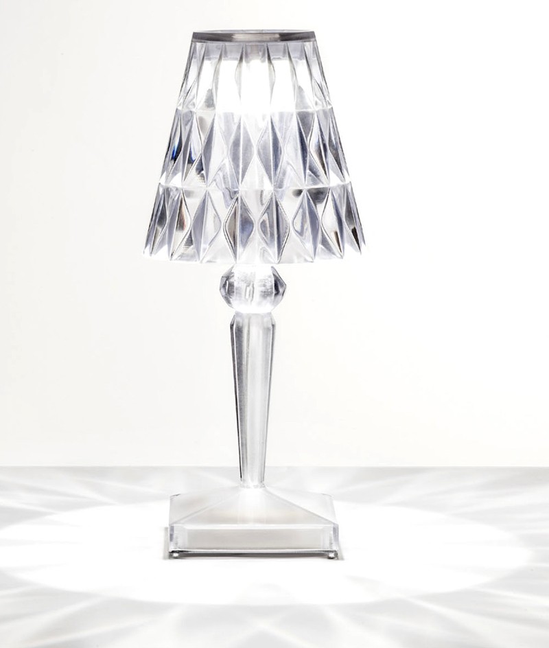 Kartell Battery, ladattava led-valaisin, läpinäkyvä