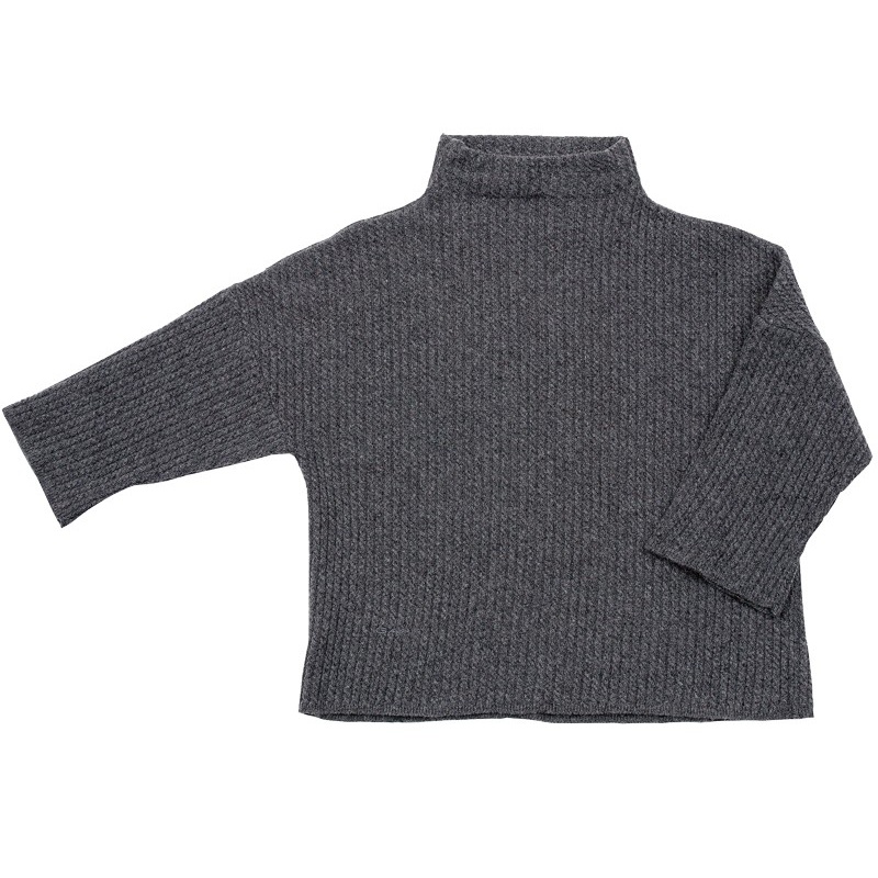 Gant Cable knit lounge sweater, M antracite