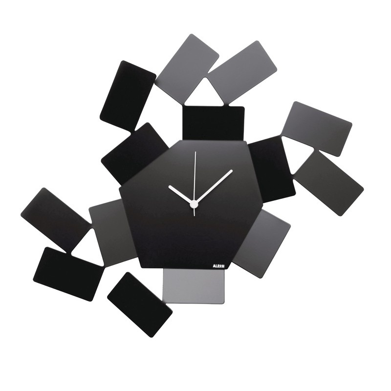 Alessi La Stanza dello Scirocco seinäkello, mattamusta