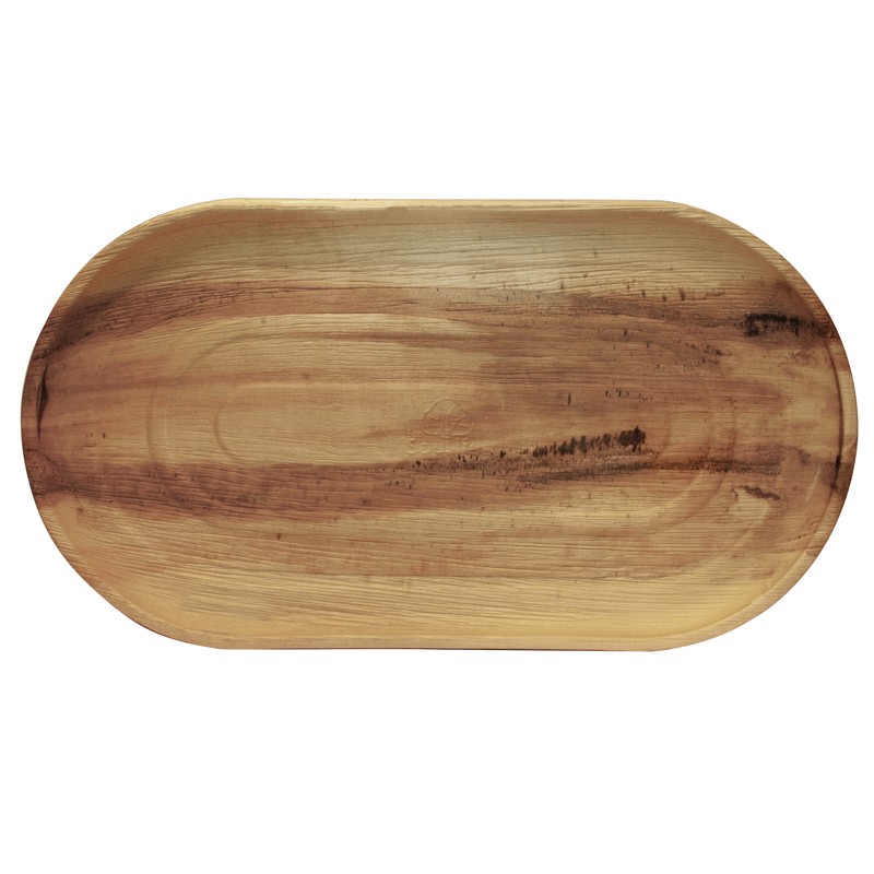 Tarjoiluvati suuri ovaali 56x30cm, 3kpl palmunlehti