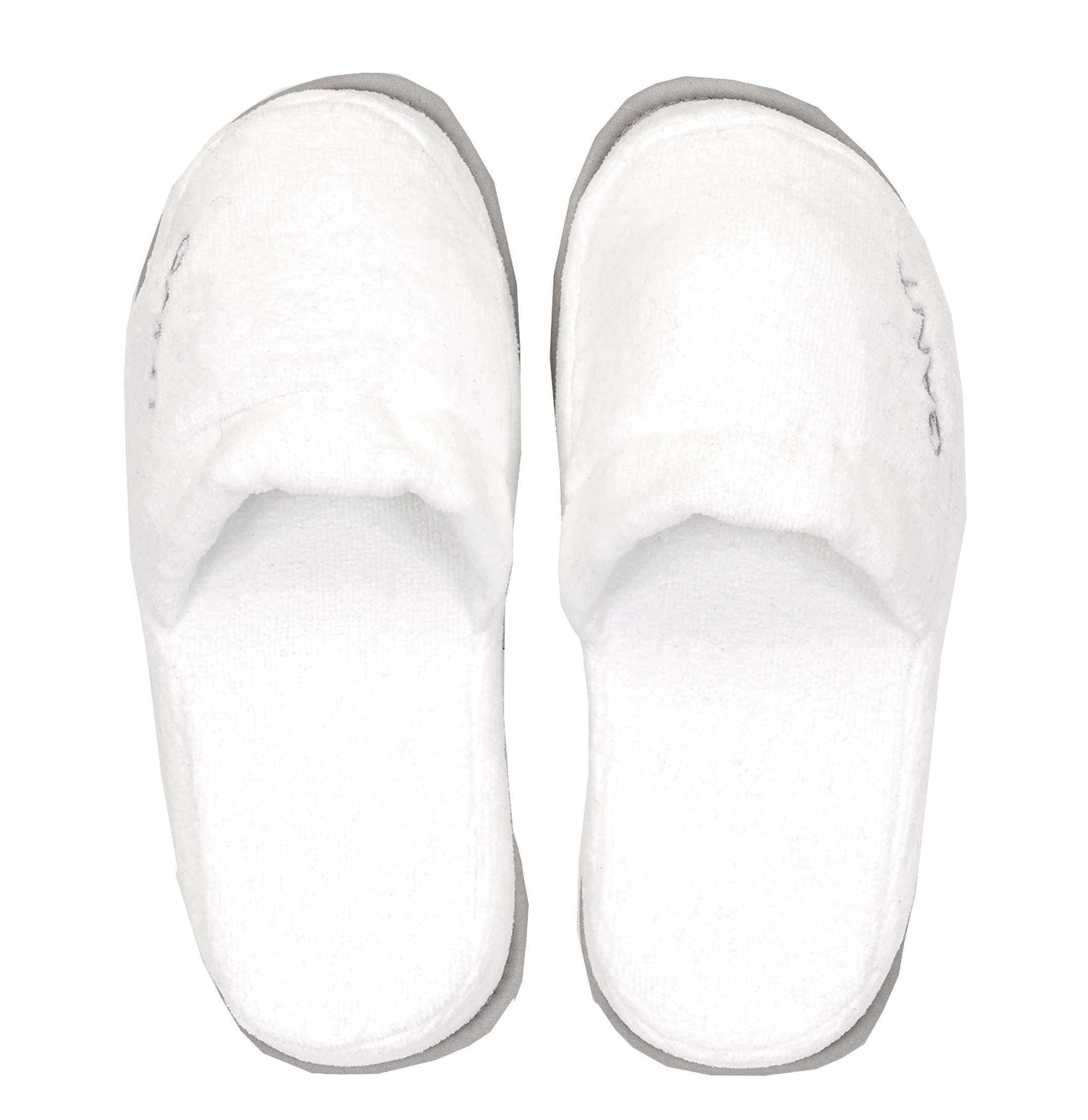 Light Velour slippers kylpytossut, white L