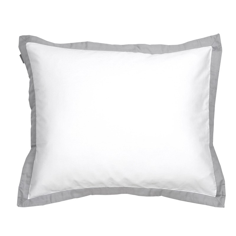 Sateen border tyynyliina, moon grey