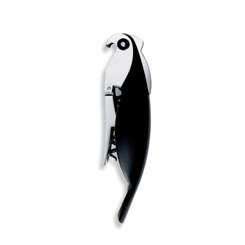Alessi Parrot korkkiruuvi, musta