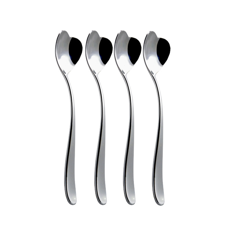 Alessi Big love sydänlusikka, jäätelö- ja jälkiruokalusikka, 4kpl pakkaus