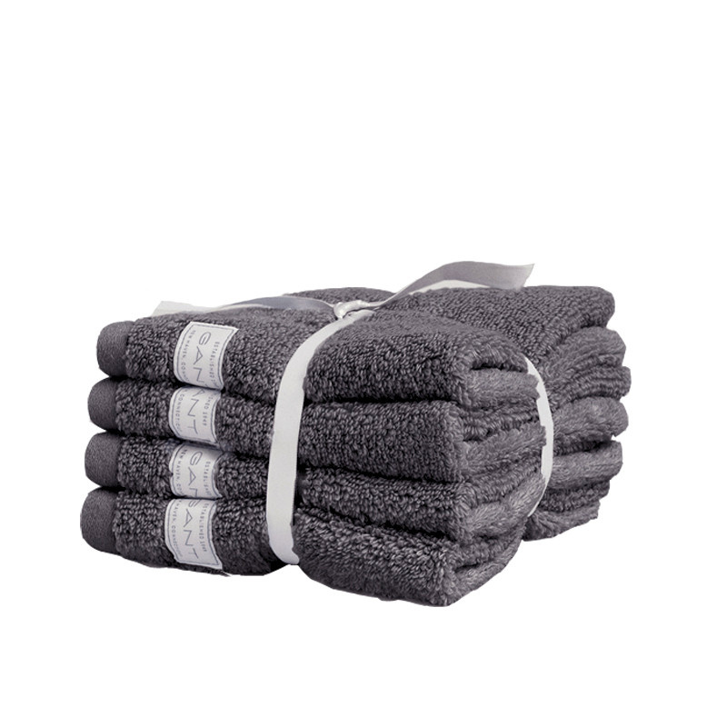 Premium vieraspyyhe 4kpl, 30x30cm anchor grey