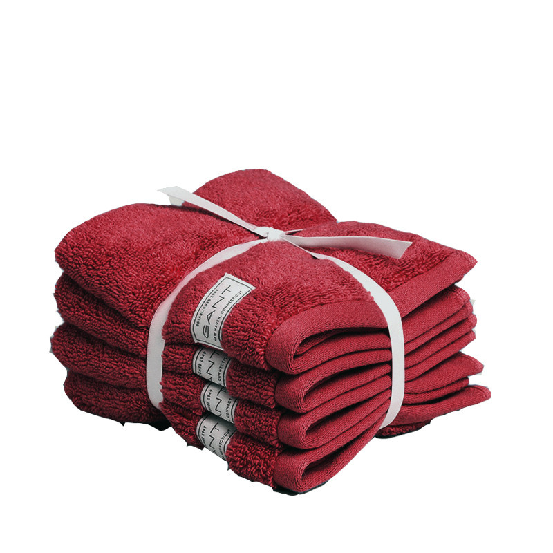 Premium vieraspyyhe 4kpl, 30x30cm dark red