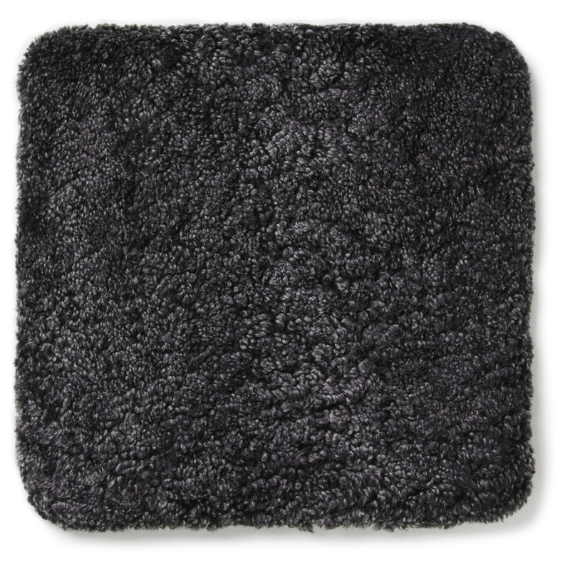 Skinnwille Curly istuintyyny, aito lampaannahka, dark grey