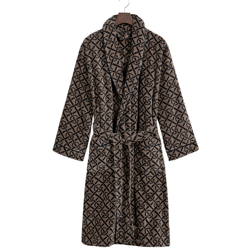 G-pattern robe kylpytakki, cold beige L