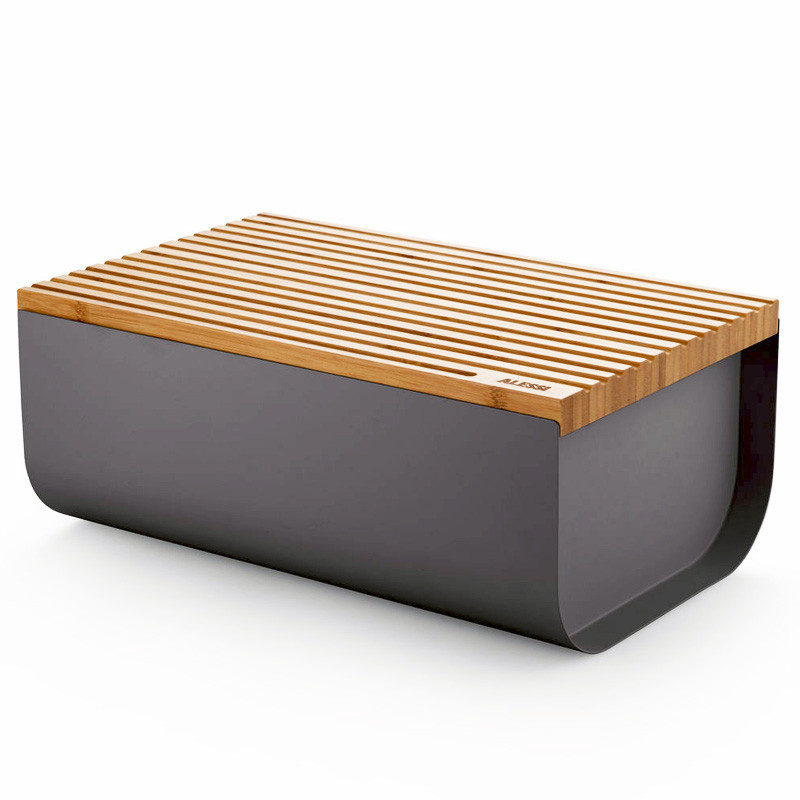 Alessi Mattina leipälaatikko, tumma harmaa