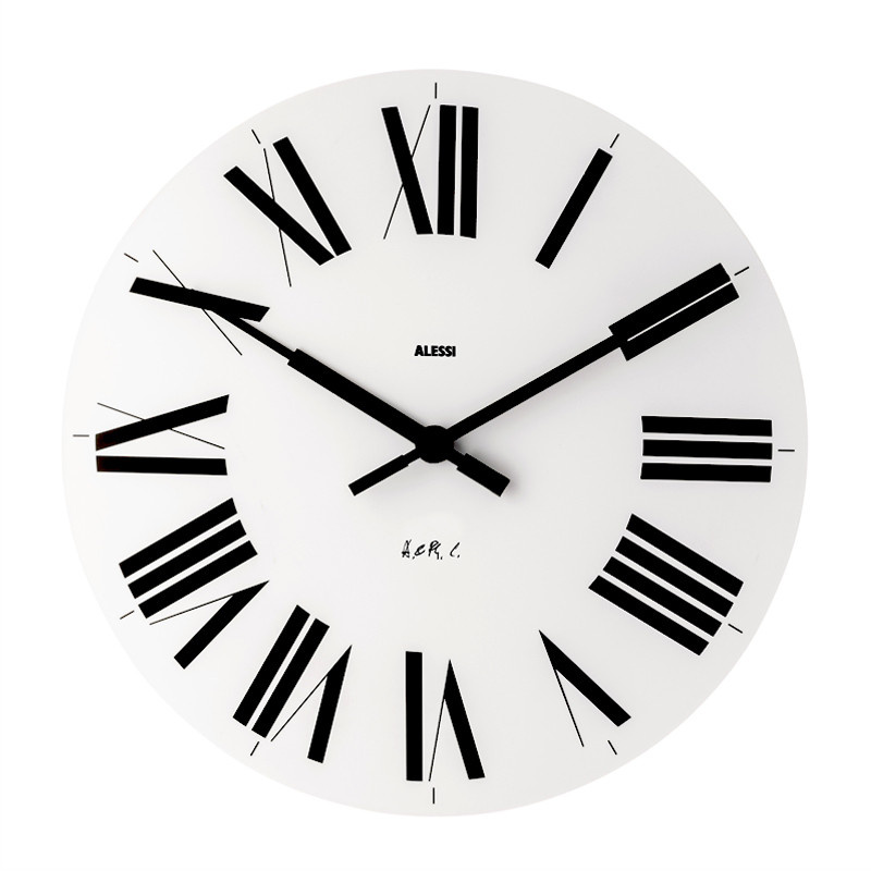 Alessi Firenze seinäkello, valkoinen
