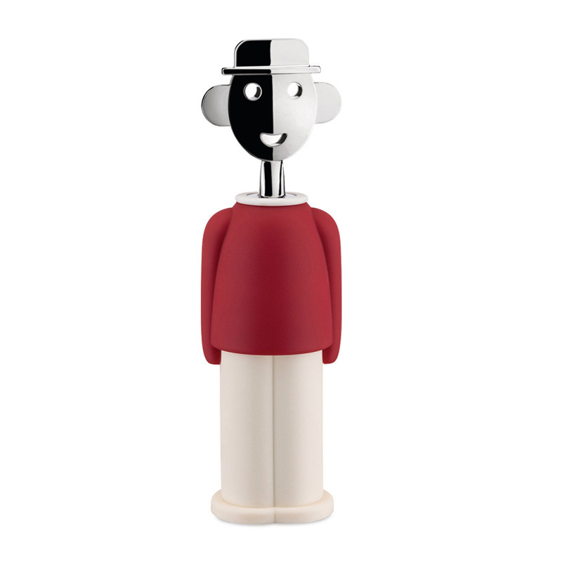 Alessi Alessandro M. korkkiruuvi, punainen / valkoinen