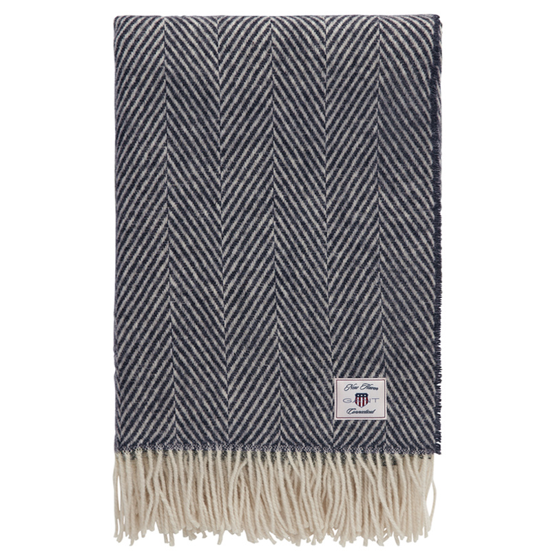 gant herringbone wool throw torkkupeitto, dark khaki (kopio)