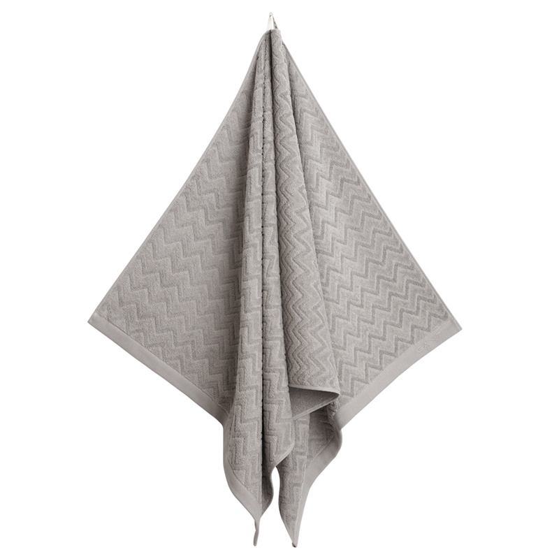 gant jacquard herringbone kylpypyyhe 70x140cm, concrete grey