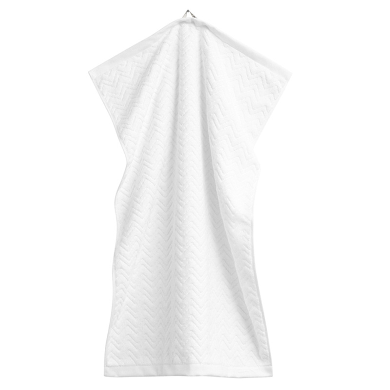 gant jacquard herringbone käsipyyhe 50x70cm, valkoinen