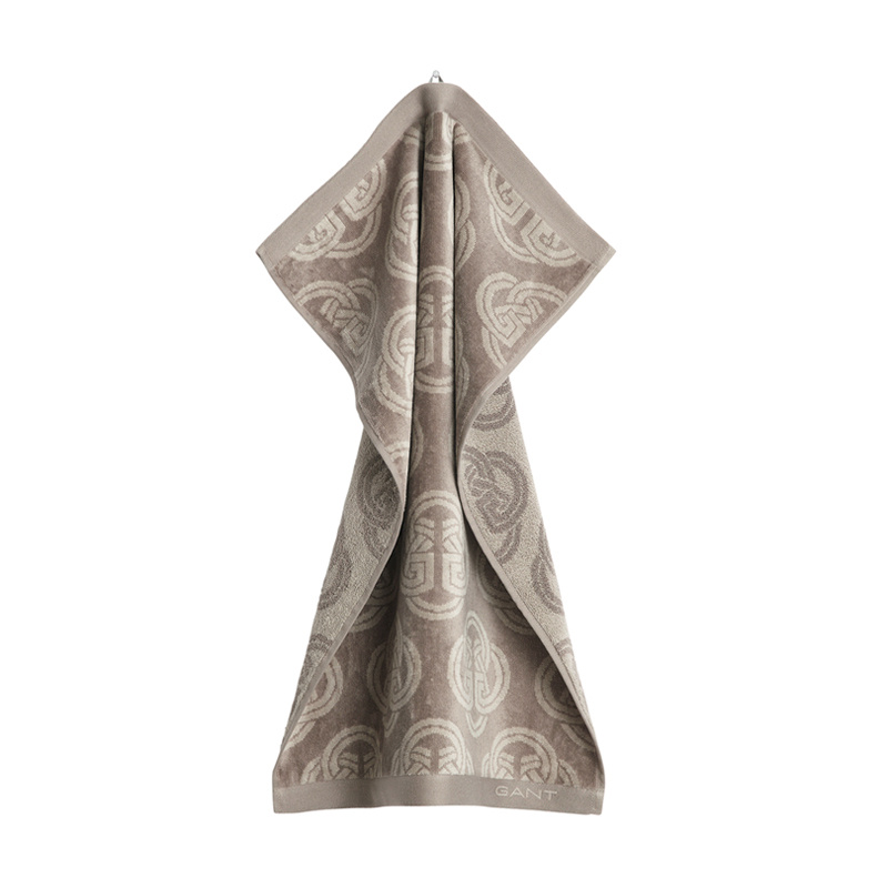gant monogram käsipyyhe 30x50cm, taupe beige