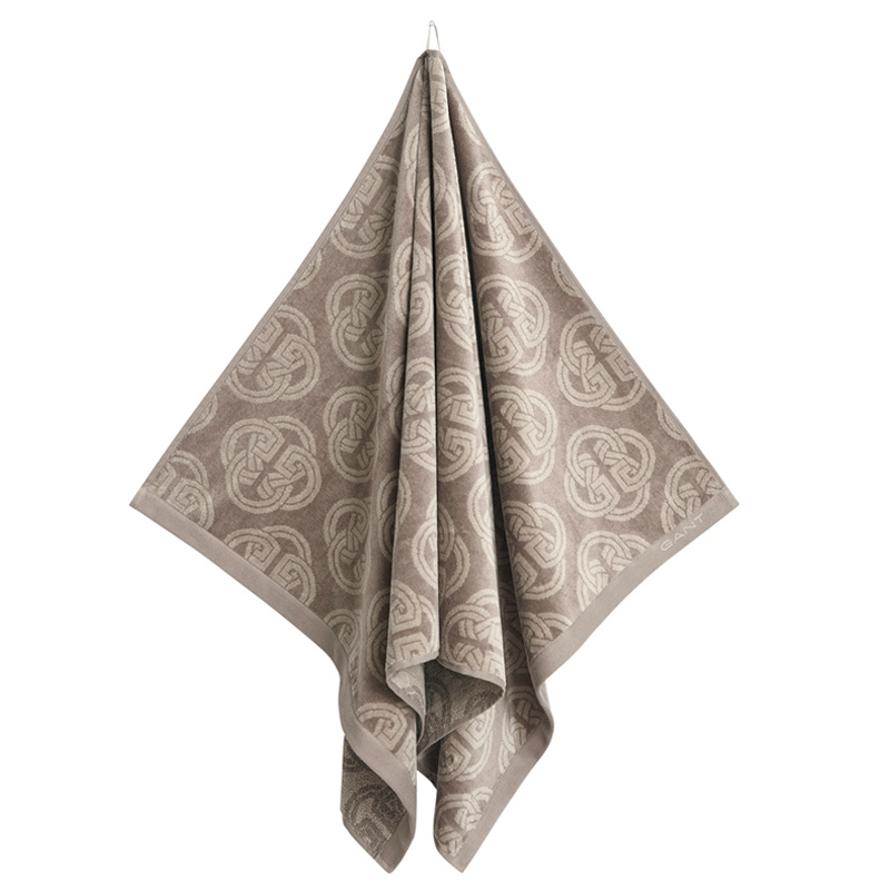 gant monogram kylpypyyhe 70x140cm, taupe beige
