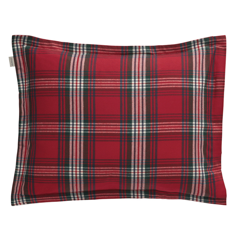gant holiday flannel tyynyliina, ruby red