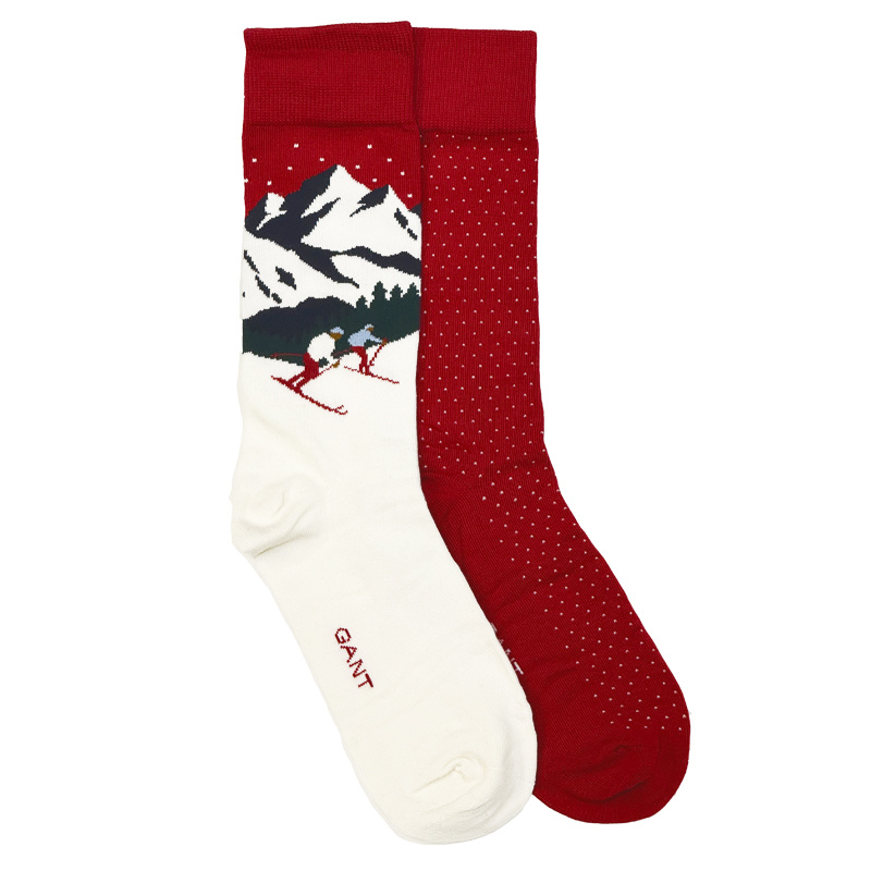 Gant Skiers Artwork sukat lahjapakkauksessa, 40-42, cherry red