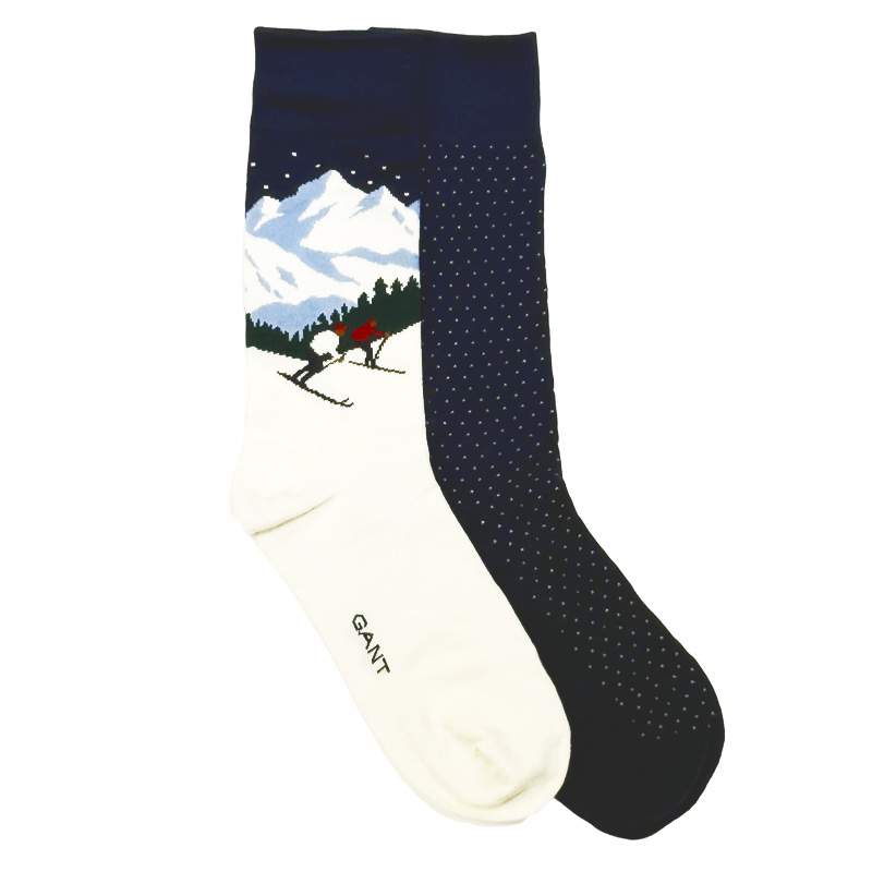 Gant Skiers Artwork sukat lahjapakkauksessa, 40-42, evening blue