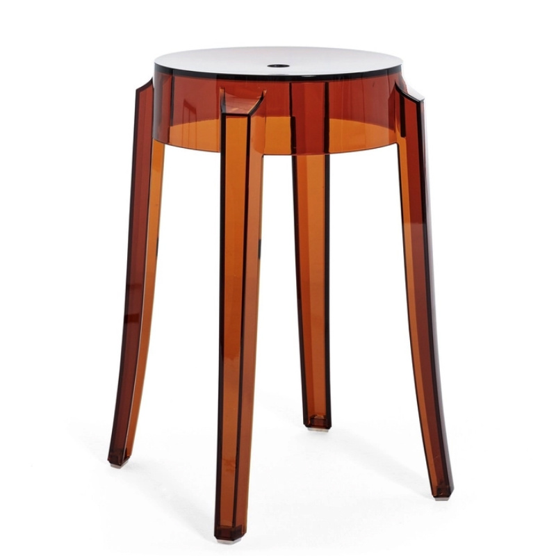 Kartell Charles Ghost jakkara 46cm, amber