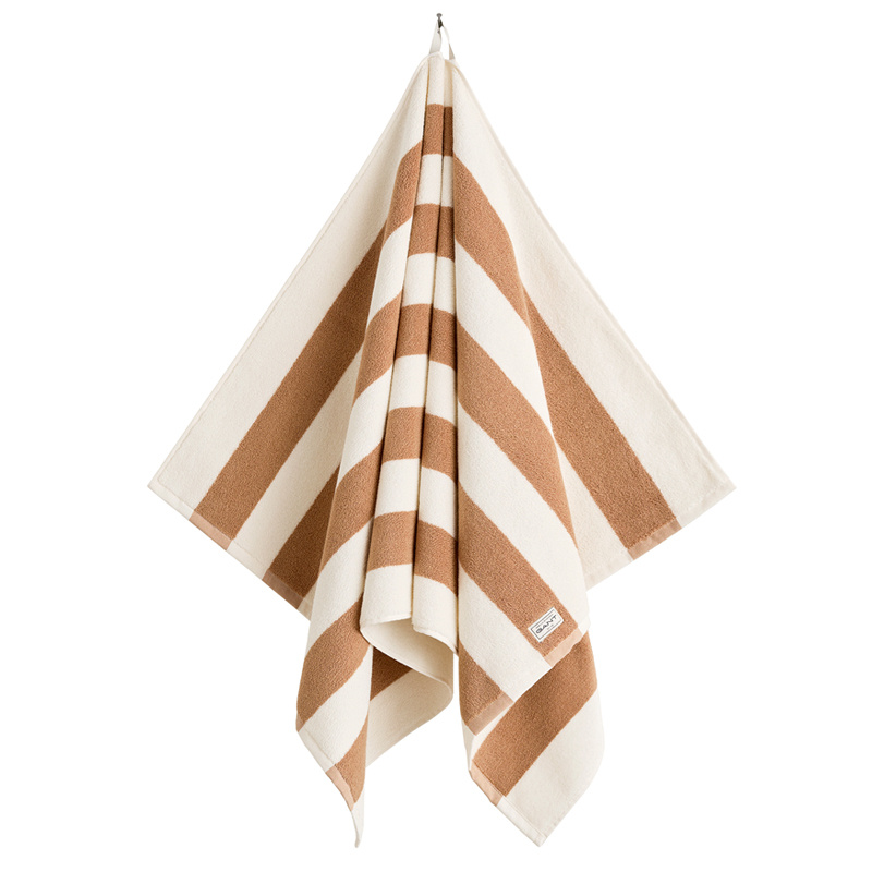 GANT Stripe kylpypyyhe 70x140cm, butternut beige
