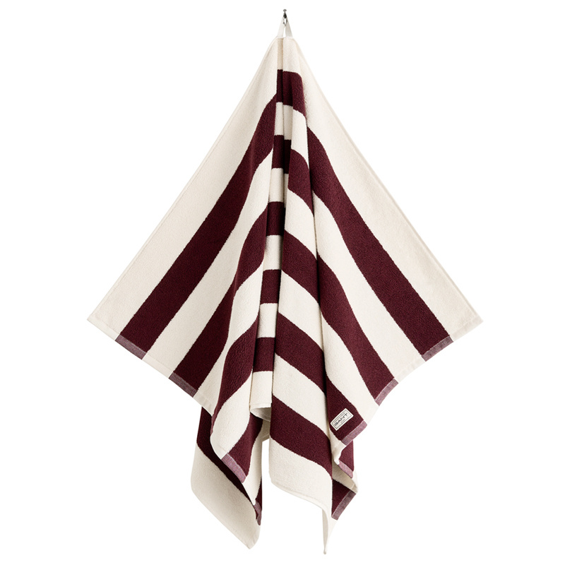 GANT Stripe kylpypyyhe 70x140cm, darkened wine